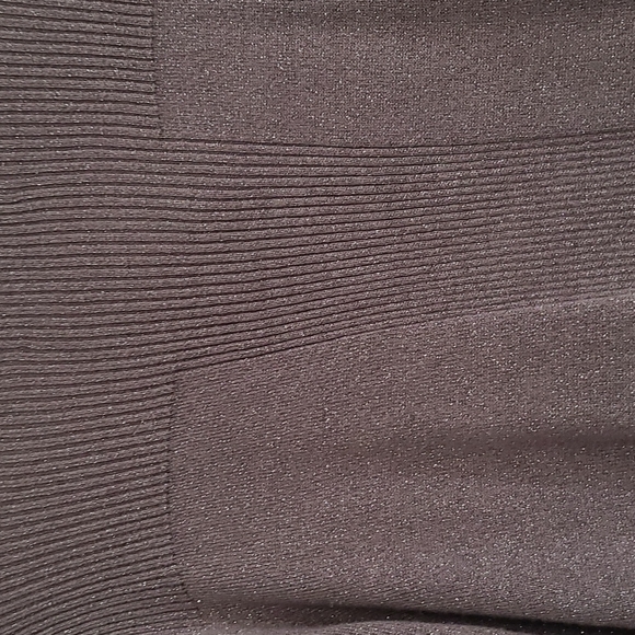 APT 9 slate gray shimmer long sweater tunic L slit - Picture 8 of 8